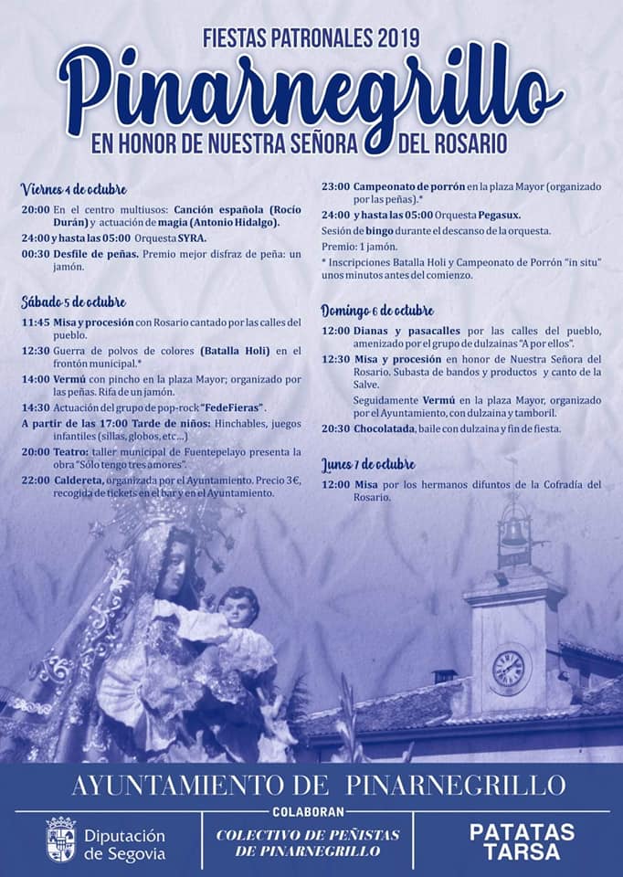 Fiestas en honor a Nuestra Señora del Rosario 2019 Pinarnegrillo